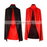 Whole Black and Red Halloween Party Cape Vampire Cape Double Layer Cape for Adult Halloween Costumes