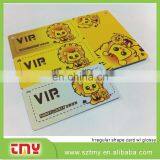 Non-standard size PVC plastic gift card with slot hole
