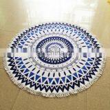 M0050 Micro Fiber Round 'Roundie' Beach Towel With Tassels thumbnail-4