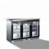 Stainless Steel Three Door Glass Showcase Back Bar Cooler Electric Beer Cooler thumbnail-1