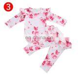 Infant Baby Girl Boy Clothes 0-18M Lovely Tie-dye Printed 5 Colors Long Sleeve Romper Tops+Ruffles Tutu Long Pants 2Pcs Set thumbnail-5