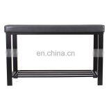 Customized Modern PVC Leather Metal Shoe Rack for Living Room at Doorway Entrance Shoe Bench thumbnail-3