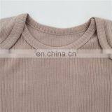 Wholesale Envelope Solid Rib Crotch Snap Baby Bodysuit Long Sleeve thumbnail-3