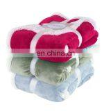 Amazon Hot Selling Customized High Quality Plush Thick Flannel Fleece Sherpa Backing Warm Throw Blankets for Winter thumbnail-7