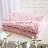 2020 Summer Hot Selling Products Bamboo Fiber Super Soft Solid Color Throw Traveling Picnic Sofa Living Room Chunky Knit Blanket thumbnail-3