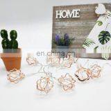 Holiday Decoration Christmas Led Light Metal Flower Shaped String Lights Golden Fairy Lights For Party Bedroom thumbnail-6