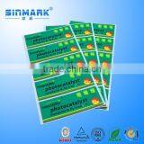 SINMARK Good Sale Colorful Customized Waterproof Barcode Label