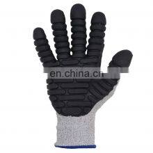 HANDLANDY Excellent Grip Vibration-Resistant Cut Resistant Safety Working TPE Dippedwork Protection Gloves thumbnail-5