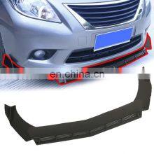 Honghang Front Lips, Gloss Black+Red Universal Front Bumper Lips Spoiler For All Coupes And Sedans