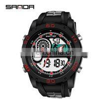 SANDA 795-1 Latest Water Resistant Analog Digital Silicone Watches Fashion Branded Wrist Watch thumbnail-4