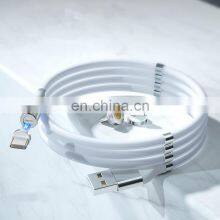 Оптовая продажа трехвходной магнитной кабели с 7 контактами для быстрой зарядки и передачи данных. Магнитный USB - кабель для мобильных телефонов подходит для iPhone/Type - C/Android thumbnail-4