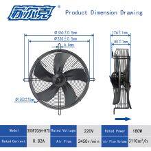 AC 220/380V 300mm 2450rpm YWF Series Low Noise Efficient External Rotor AC Axial Fan Motor for Industrial Cooling thumbnail-2