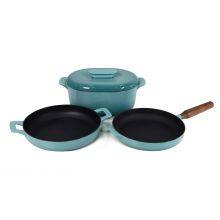 New Products Matte Enamel Cast Iron Cookware Set thumbnail-5