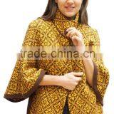 ALPACA WOOL CAPE/CARDIGAN WITH FLOWERS DESIGNS