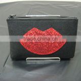 Fashion cosmetic pouch bag / glitter cosmetic bag