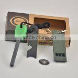 2016 Survival Magnesium Lighter Flint Stone Set With Whistle for Outdoor Camping thumbnail-5