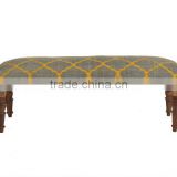 Natural Fibres Moroccan Pattern Bench
