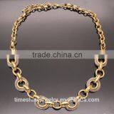 Fashion Women Gold Color Metal Chain With Mesh Short Necklace thumbnail-2