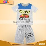 Made in ningbo factory super quality casual stripes baby boys clothing set with hood