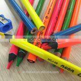 7" Jumbo Size Triangular Shape Black Wood High Quality 5.0mm Neon Color Pencil thumbnail-5