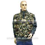 Waterproof Heated Hunting Vest With Camoflage Print by 12V Rechargeable Battery