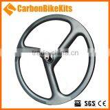 CBK T700 Lightweight Carbon Fiber 700C Road Track 3 Spoke Bicycle Wheel thumbnail-2