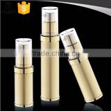 luxury golden 15ml/20ml/30ml airless cosmetic bottle with lotion pump