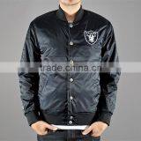 Wholesale Fashion Custom 100% Polyester Satin Baseball Jacket thumbnail-1