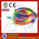 Custom colorful rainbow shoelaces