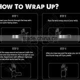 WRIST WRAPS Black With Blue Lines thumbnail-4