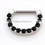 Septum Clicker Nose Rings CZ Gem Ear Piercing Cuff Diath Cartilage thumbnail-3