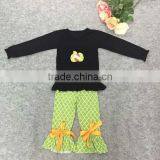 School Girl Outfit Adorable Cute Halloween Clothes Stripe Pants Black Top Child Fall Outfits thumbnail-2