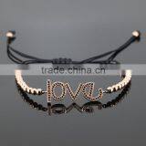 2016 Handcrafted Jewelry 24k New Gold Chain Couple Love Design Beads Boy and Girl Woven Friendship Bracelet thumbnail-5