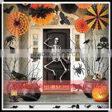 Orange and Black DIY Tissue Paper Fan Halloween Outdoor Decoration thumbnail-3