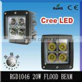 20w Led Work Lights .4500lm,6500k RGD1046 Flood Beam Led Work Light for Mining Truck,ATVS.SUV,excavator,boat,bus.tank.motorcycle
