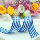 high quality black white stripe ribbon for hat accessories