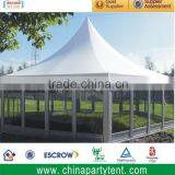 6m Polygon High Peak Tent with Glass Wall and Glass Door