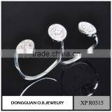 Popular 925 Sterling Silver Ring Wedding Adjustable Ring Plated White Gold thumbnail-1