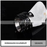 China Factory Top Design Gold Color New Black Gold Ring Models For Men thumbnail-2