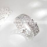 925 Solid Silver White Flower Bangle Infinity Bangles Bracelet B0802 thumbnail-3