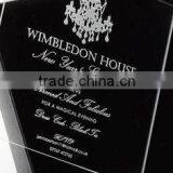 Fashional Black White Wedding Invitation Card 5mm Plexglass Invitation Card