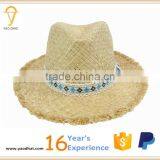 New Cheap Fashion Wholesale Natural Riffia Ribbon Rope Custom Panama Lady Straw Hat thumbnail-1