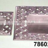 Table Decoration Aluminium Metal Six Column Fruit Tray Rectangular Shiny Mirror Polish thumbnail-6