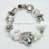 Fashion Alloy and Pink Azure stone Bracelet FCA-10008