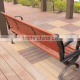Wood Plastic Composite 1.5m Red Garden Longspan Anti-uv Chairs