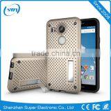 Cell Phone Accessories Dual Layer Kickstand Mesh Cover Case for Nexus X5 thumbnail-4