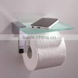 Bathroom Wall Mount Toilet Paper Holder With Mobile Phone Shelf