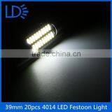 Led Car Bulbs 39mm Canbus Led Light 10-30v 20SMD 4014 Festoon Light thumbnail-6