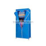 Rose Red Fabric Cupboard Bedroom Rack Shelve Rail Clothes Storage Wardrobe thumbnail-4