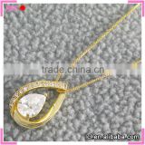 Imitation gold pendant alloy diamond necklace, for women wedding imitation gold necklace designs
